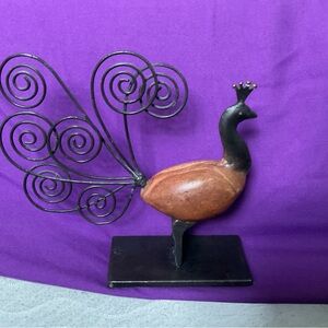 Metal Peacock Sculpture